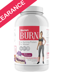 Maxine's Burn Protein Berry Cheesecake 1.25kg – Fat Burning Protein for Women, Clearance Stock, High Protein Formula, Short Expiry.